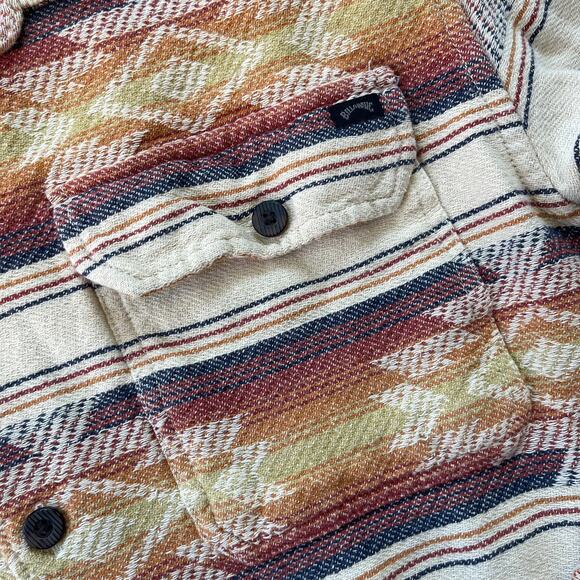 Billabong Men’s Furnace Fleece Shacket Sz M Aztec Southwestern Button Up Jacket - Picture 11 of 12